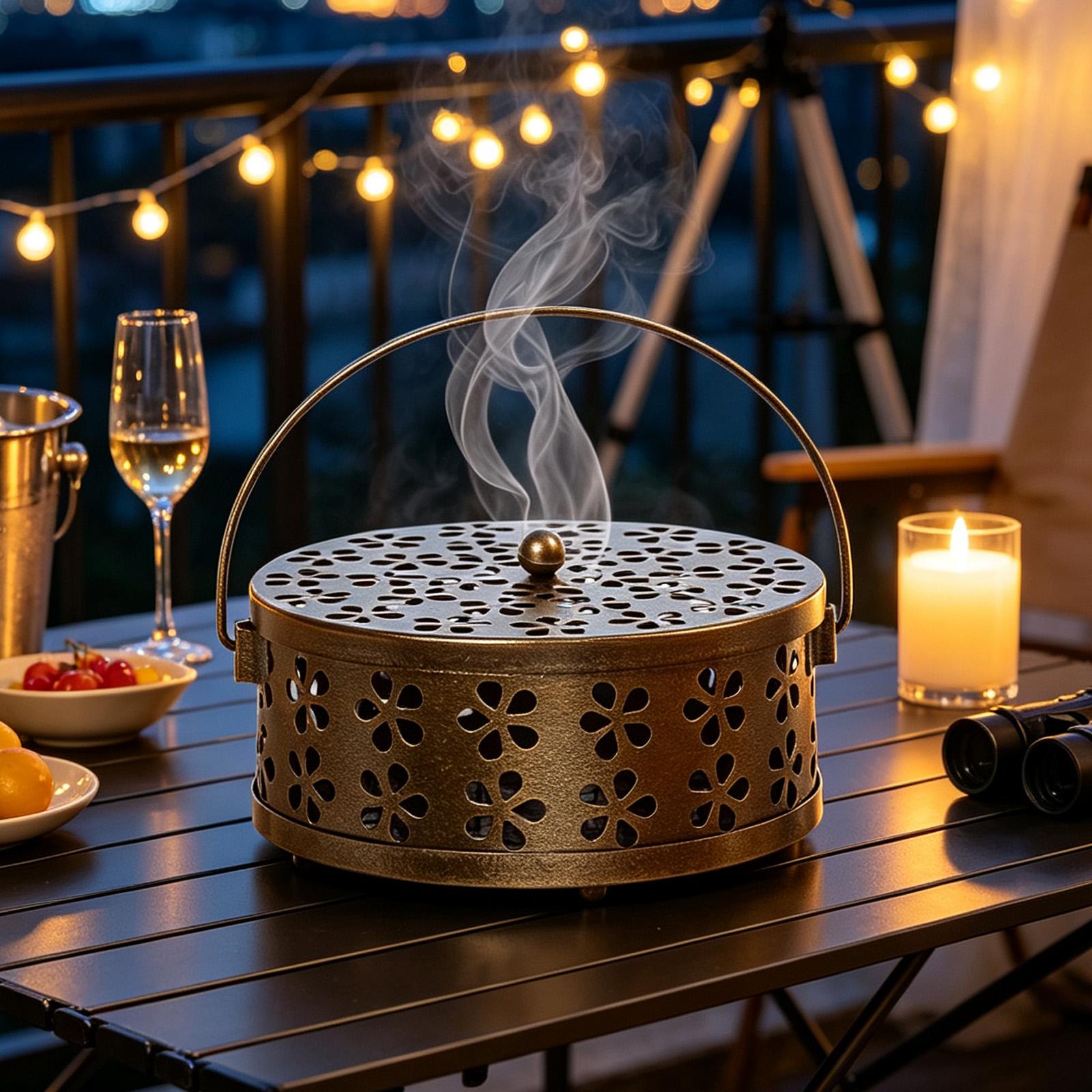 Tulsi Holy Basil - Portable Mosquito Coil Holder With Handle