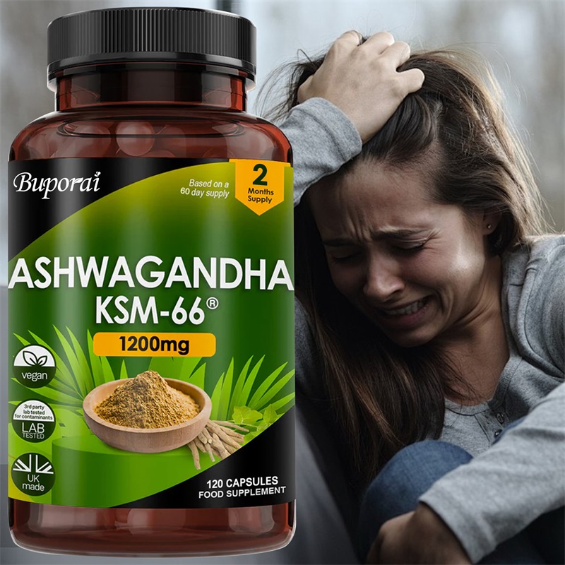 Tulsi Holy Basil - Ashwagandha KSM-66 1200mg - Supports Immune