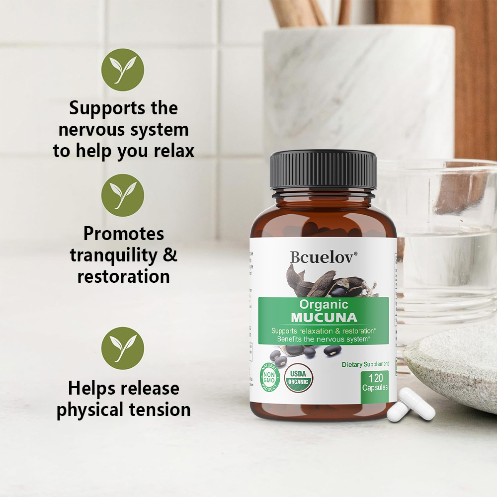 Organic Mucuna Capsules - Supp - Tulsi Holy Basil recension och pris