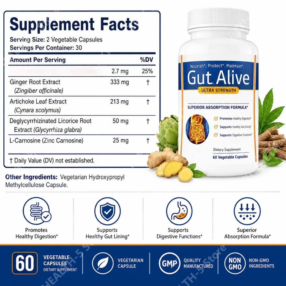 Gut Alive Natural Digestive He - Tulsi Holy Basil recension och pris