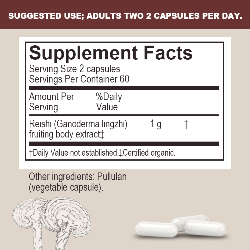 Reishi Capsules - Relieve Stre - Tulsi Holy Basil recension och pris