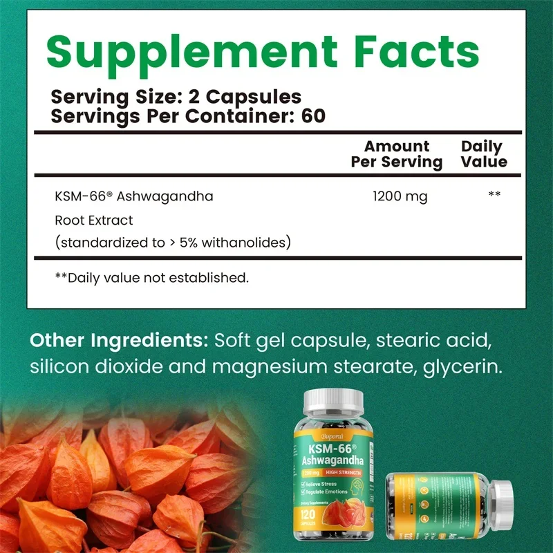 KSM-66 Ashwagandha Extracts Ca - Tulsi Holy Basil recension och pris